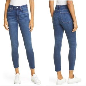 Rag & Bone 10” High Rise Ankle Skinny Jeans raw hem size 30